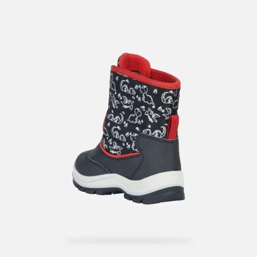 Geox Flanfil ABX Baby Waterproof Ankle Boots Black Dinosaur Print 22 - Geox - Image 4