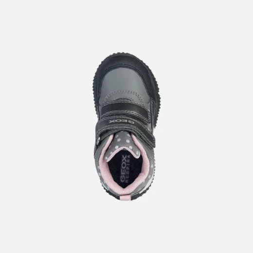 Geox Baltic ABX Baby Girls' Waterproof Mountain Boots Grey and Pink Polka Dot Design with Flower Detail Size 23 Protects Feet from Rain Outdoor Fashion - Geox - Image 6
