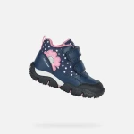 Geox Baltic ABX Baby Girls Waterproof Mountain Boots Navy Fuchsia 24 - Geox