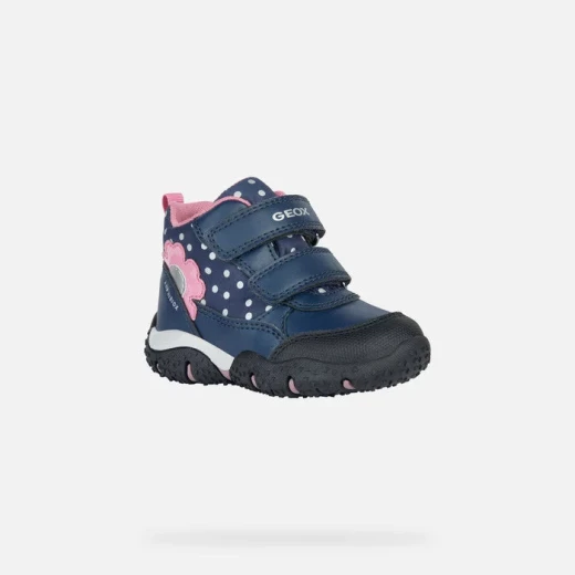 Geox Baltic ABX Baby Girls Waterproof Mountain Boots Navy Fuchsia 22 - Geox - Image 3