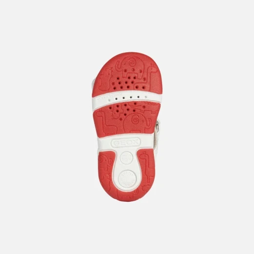 Tapuz Baby Girls' Sandals White Breathable First Step Shoes 23 - Geox - Image 6