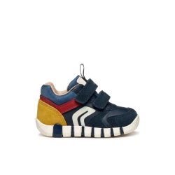 IUPIDOO Baby Boys' First Steps Sneaker Navy 22 Flexy Cushioned Breathable Leather Effect Suede Lightweight Comfortable Footwear for Little Adventurers B3555D.05422.C4244