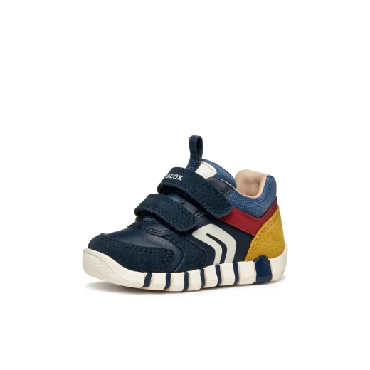 IUPIDOO Baby Boys' First Steps Sneaker Navy 24 Flexy Cushioning Breathable Lightweight Leather Effect and Suede - Iupidoo - Image 4