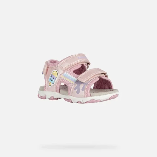 Flaffee Baby Girls' Sandals Pink Open Toe 23 Size Water Resistant - Geox - Image 3