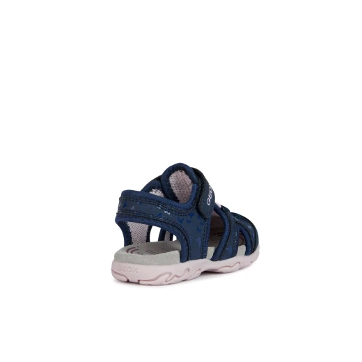 Geox Baby Flaffee Sandals Navy Blue Size 27 for Baby Girls Closed Toe Breathable Design with Riptape Closure and Leather Effect Material - Geox - Image 5