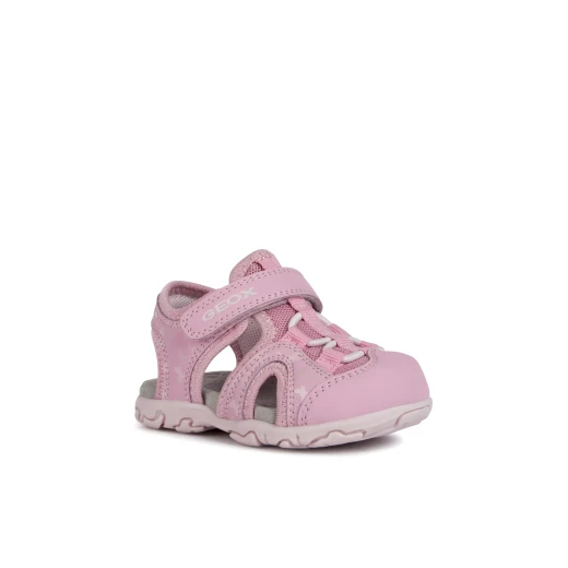 Geox Baby Flaffee Sandals Pink 26 Breathable Closed Toe for Girls - Geox - Image 3