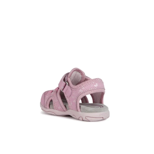 Geox Baby Flaffee Sandals Pink 27 Breathable Closed Toe Riptape Closure - Geox - Image 4