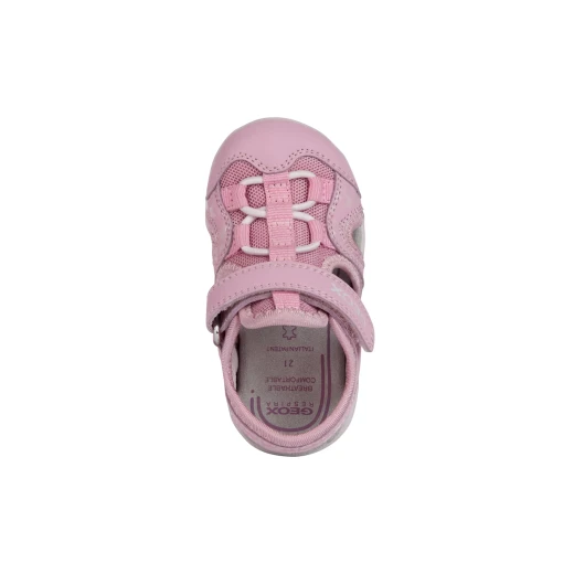 Geox Baby Flaffee Sandals Pink 26 Breathable Closed Toe for Girls - Geox - Image 6