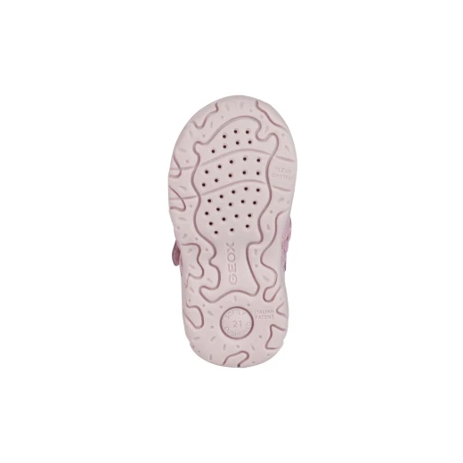 Geox Baby Flaffee Sandals Pink 27 Breathable Closed Toe Riptape Closure - Geox - Image 7