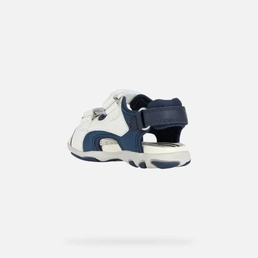 Geox Flaffee Baby Boys Sandals White Navy 26 Open Toe Breathable - Geox - Image 4