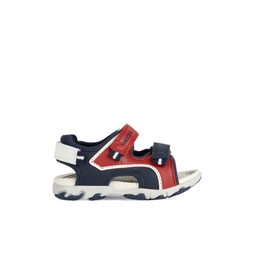 Geox Baby Flaffee Sandals Red 24 Open Toe Breathable Lightweight Nappa and Elastane Construction Adjustable Closure with Riptapes Perfect for First Outdoor Adventures - Geox - Image 2
