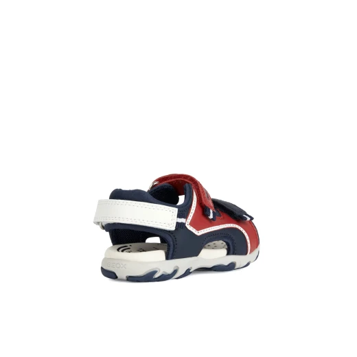 Geox Baby Flaffee Sandals Red 24 Open Toe Breathable Lightweight Nappa and Elastane Construction Adjustable Closure with Riptapes Perfect for First Outdoor Adventures - Geox - Image 5