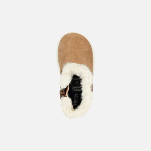 Geox Trottola Baby Girls' Brown Suede Ankle Boots with Faux Fur Trim Winter Design Breathable and Easy Entry for Cold Weather Sizes 22 Includes Fast Delivery and Easy Exchange - Geox - Image 5