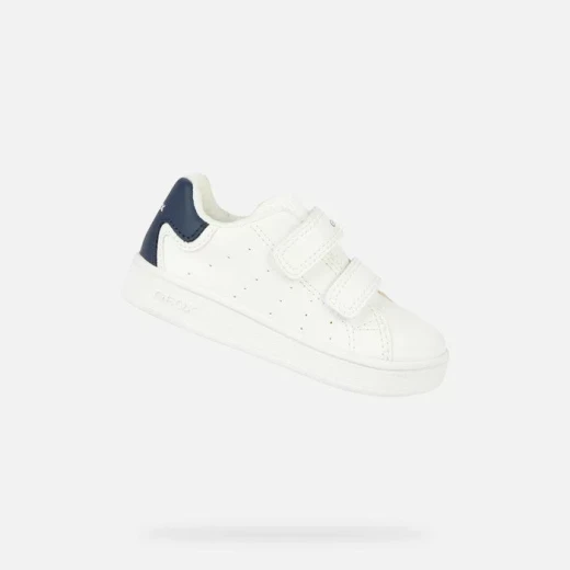 Geox Eclyper Baby Sneakers White 27 Leather Effect Double Riptape Closure - Geox - Image 2