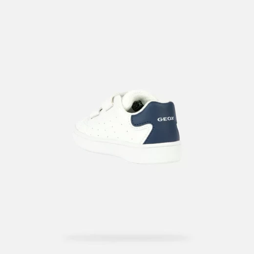 Geox Eclyper Baby Sneakers White 27 Leather Effect Double Riptape Closure - Geox - Image 4