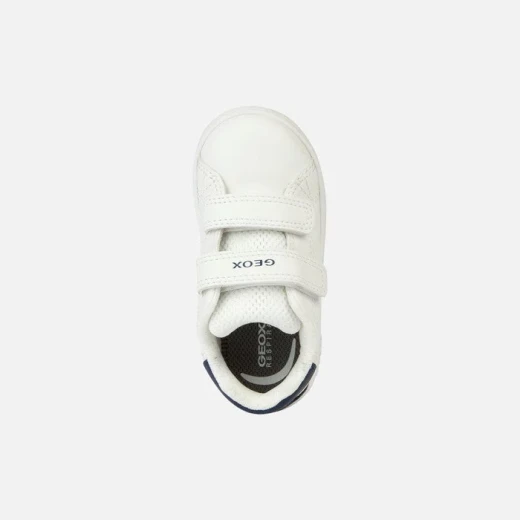 Geox Eclyper Baby Sneakers White 27 Leather Effect Double Riptape Closure - Geox - Image 5