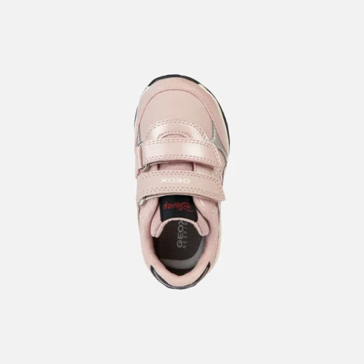 Geox Todo Baby Minnie Mouse Sneakers Antique Rose Size 23 Toddler Shoes Breathable Pearlescent Leather Effect Patent Design with Lights for Girls - Geox - Image 5