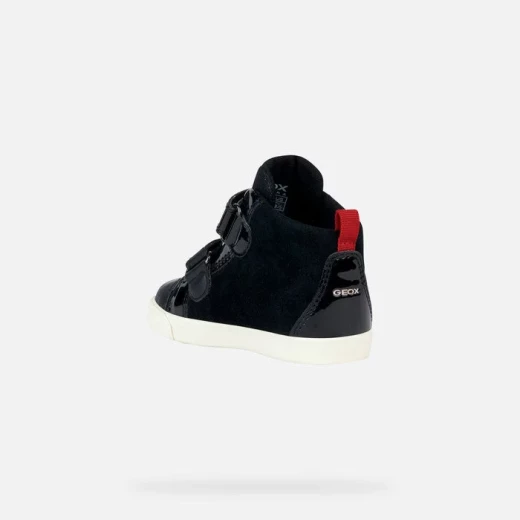 Geox Kilwi Baby Minnie Mouse Sneakers Black Leather Suede Patent 23 Breathable Urban Style Disney Collaboration Comfortable Flexy Design Fast Delivery Easy Exchange - Geox - Image 4