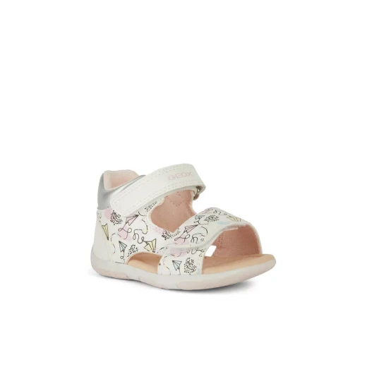 Tapuz Baby First Steps Sandals White 26 Breathable Leatherette - Geox - Image 3