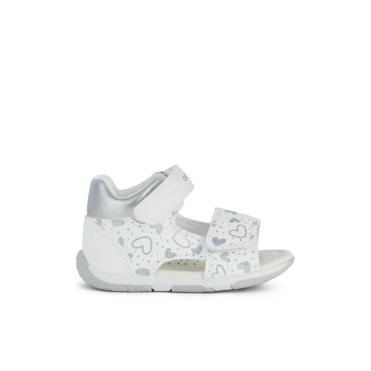 Tapuz Baby Girls Sandals White 23 First Steps Breathable Design - Geox - Image 2