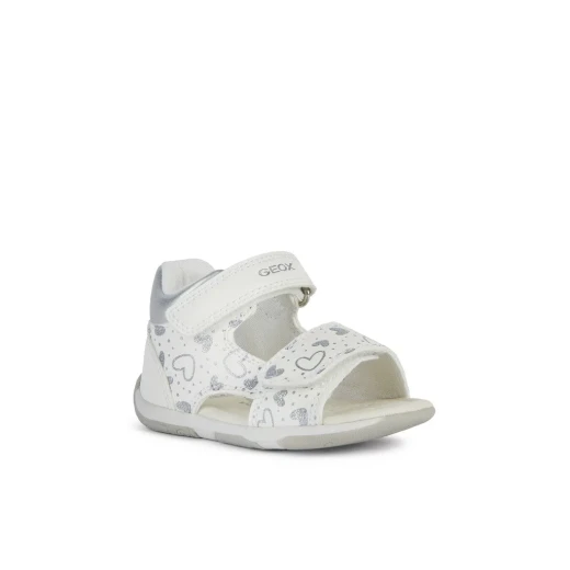 Tapuz Baby Girls Sandals White 23 First Steps Breathable Design - Geox - Image 3