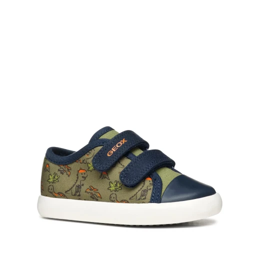 GISLI BABY Low Top Sneakers 25 Green Sporty Design Breathable Comfortable Shoes Toddler First Steps Easy Velcro Closure Padded Thick Sole For Active Kids - Geox - Image 3