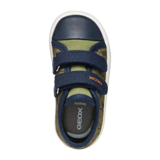 GISLI BABY Low Top Sneakers 25 Green Sporty Design Breathable Comfortable Shoes Toddler First Steps Easy Velcro Closure Padded Thick Sole For Active Kids - Geox - Image 4