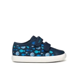 GISLI BABY Low Top Sneakers Blue Color Comfortable Breathable Sporty Style 2 Strap Velcro Closure for Little One's First Steps Size 26 B451NB.000AW.C4002