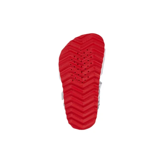 صنادل جيوكس تشالكي للأطفال البنات بيضاء مقاس 25 بتصميم مفتوح عند الأصابع قابلة للتنفس بتصميم تشريحي بالتعاون مع ديزني بتفاصيل جلدية مطبوعة نمط رياضي كاجوال توصيل سريع سهولة التبديل - جيوكس - Image 7