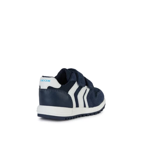 Geox Alben Baby Sneakers Navy Blue For Boys, Lightweight Breathable Suede and Mesh Design, Sporty Retro Style, Size 23, Comfortable for Little Adventurers - Geox - Image 6