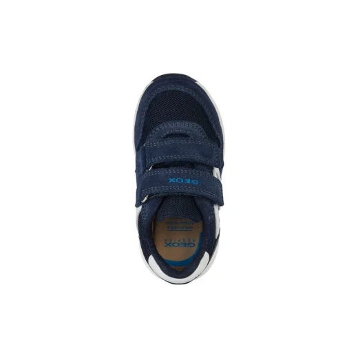 Geox Alben Baby Sneakers Navy Blue For Boys, Lightweight Breathable Suede and Mesh Design, Sporty Retro Style, Size 23, Comfortable for Little Adventurers - Geox - Image 7