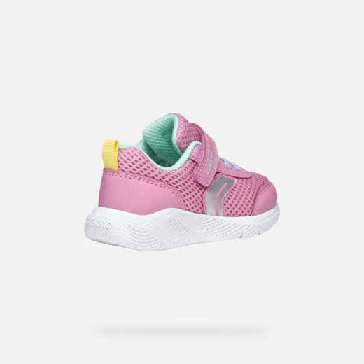 Sprintye Baby Girls Sneakers Pink 24 Breathable Mesh Running Shoes - Geox - Image 10