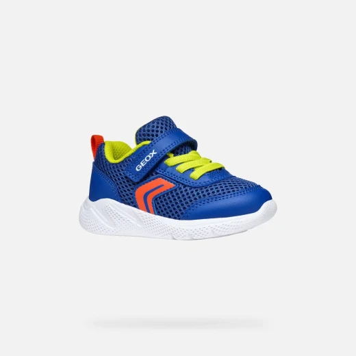 Geox Sprintye Baby Boys' Sneakers Royal Blue Mesh Breathable Low Cut Running Style Shoes Size 23 Comfortable Lightweight Design for Active Little Feet - Geox - Image 4