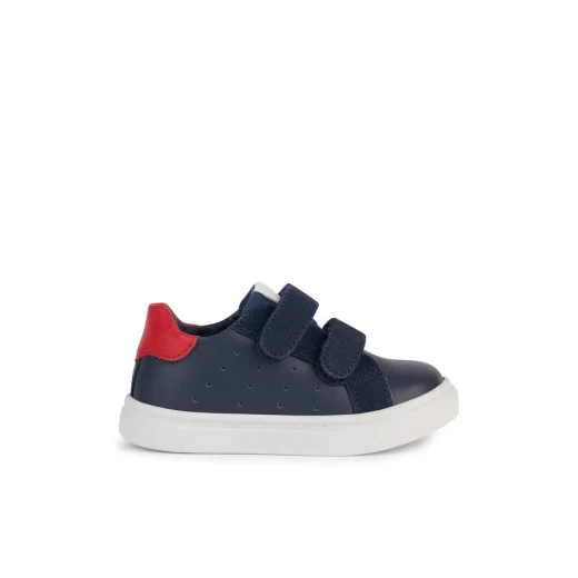 Nashik Baby Navy Blue Sneakers Lightweight Breathable Low Cut Casual Style Shoes for Babies Featuring Nappa and Suede Construction With Double Riptape Closure, Size 23 - Geox - Image 2