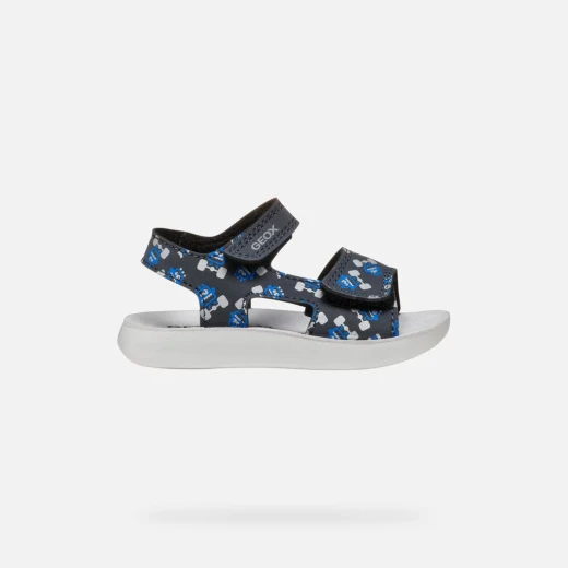 Geox Lightfloppy Baby Sandals Navy Nubuck Leather 23 for Boys: Comfortable, Lightweight Design with Anatomic Outsole, Perfect for Carefree Adventures and Everyday Wear. - Geox - Image 2