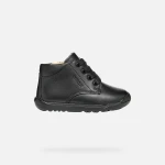 Geox Macchia Baby First Steps Sneakers Black Nappa Leather 21 - Geox