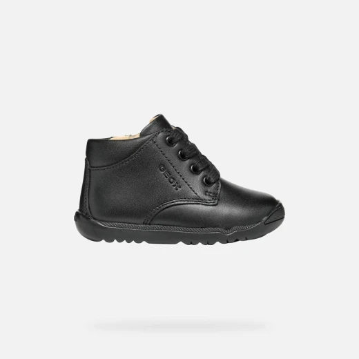 Geox Macchia Baby First Steps Sneakers Black Nappa Leather 21 - Geox - Image 2