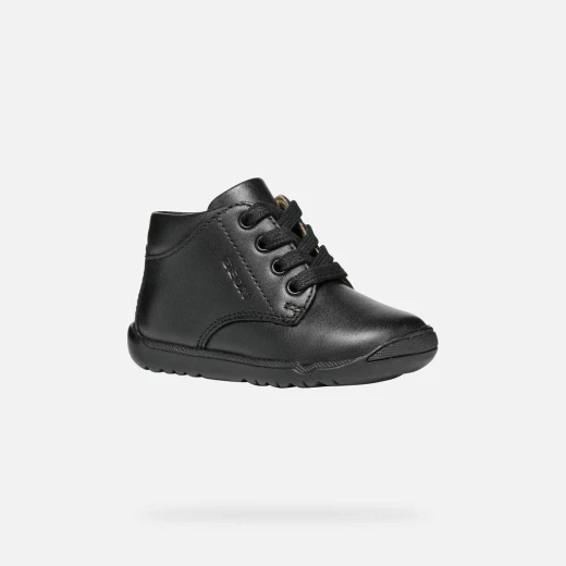 Geox Macchia Baby First Steps Sneakers Black Nappa Leather 21 - Geox - Image 3