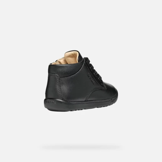 Geox Macchia Baby First Steps Sneakers Black Nappa Leather 21 - Geox - Image 4