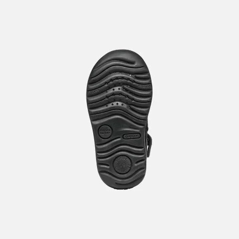 Geox Macchia Baby Black First Steps Sneakers for Infants and Toddlers 23: Mid Cut Design, Breathable, Supple Nappa Leather, Everyday Wear - Geox - Image 7