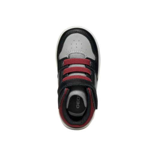 Eclyper Baby Boys Mid Cut Basketball Sneakers in Black, Sporty Leather Effect Design, Comfortable Fit, Available in Size 22, Perfect for Everyday Wear and Stylish Outings - Geox - Image 6