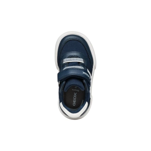 GISLI Baby Boys' Navy Blue Lightweight Breathable Sneakers with Leather Effect and Canvas Construction, Sporty Low Cut Design, Size 22, Perfect for Casual Wear and Everyday Comfort - Geox - Image 18