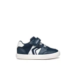 GISLI BABY Navy Sneakers for Baby Boys Lightweight Breathable Low Cut 23 Sporty Design Leather Effect Canvas Casual Shoes Perfect for Everyday Wear and Contemporary Charm - Gisli