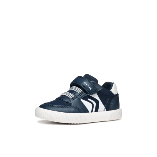 GISLI BABY Navy Sneakers for Baby Boys Size 27, Lightweight Breathable Casual Shoes with Leather-Effect and Canvas Construction - Gisli - Image 5