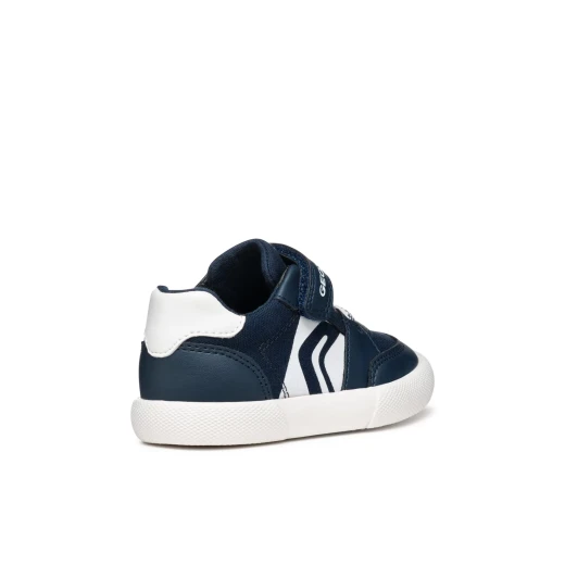 GISLI Baby Boys' Navy Blue Lightweight Breathable Sneakers with Leather Effect and Canvas Construction, Sporty Low Cut Design, Size 22, Perfect for Casual Wear and Everyday Comfort - Geox - Image 6
