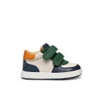 Biglia Baby Boys' First Steps Sneakers in Green Nappa and Suede, Size 22. Soft, Flexible Design for Safe and Steady Foot Development, Approved by Italian Podiatrists - Geox