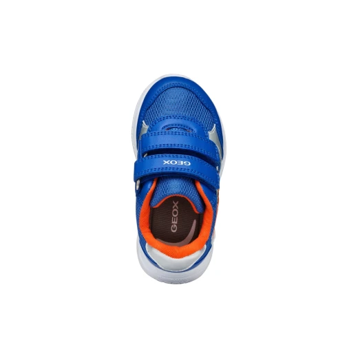 Geox Sprintye Baby Blue Sneakers Breathable Mesh Leather Effect Low Cut Running Shoe Style for Baby Boys Size 23 Comfortable and Stylish - Geox - Image 10