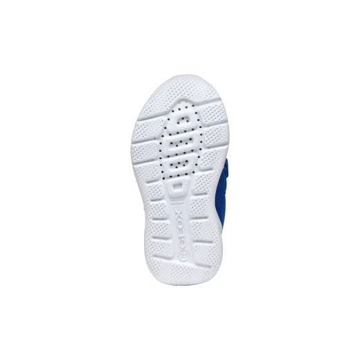 Geox Sprintye Baby Blue Sneakers Breathable Mesh Leather Effect Low Cut Running Shoe Style for Baby Boys Size 23 Comfortable and Stylish - Geox - Image 11