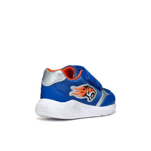 Geox Sprintye Baby Blue Sneakers Breathable Mesh Leather Effect Low Cut Running Shoe Style for Baby Boys Size 23 Comfortable and Stylish - Geox - Image 14