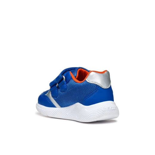 Geox Sprintye Baby Blue Sneakers Breathable Mesh Leather Effect Low Cut Running Shoe Style for Baby Boys Size 23 Comfortable and Stylish - Geox - Image 15